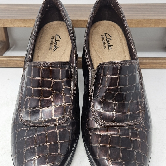 Clarks bendables wedge loafers 9 - Picture 3 of 7